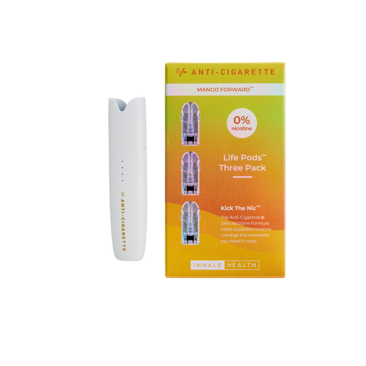 Starter Kit Lite: Anti-Cigarette® Rechargeable Device + One Pack Life Pods™ (3 Pods) Mango Forward™