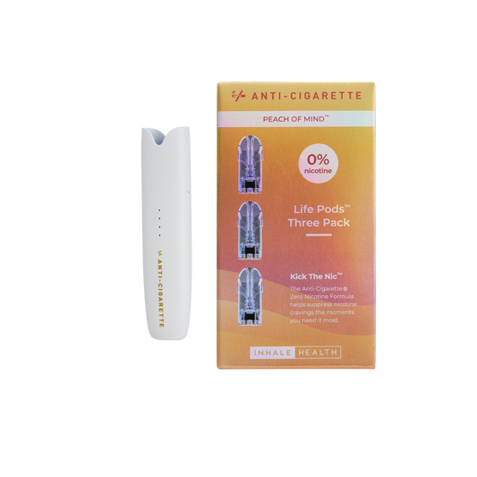 Starter Kit Lite: Anti-Cigarette® Rechargeable Device + One Pack Life Pods™ (3 Pods) Peach of Mind™