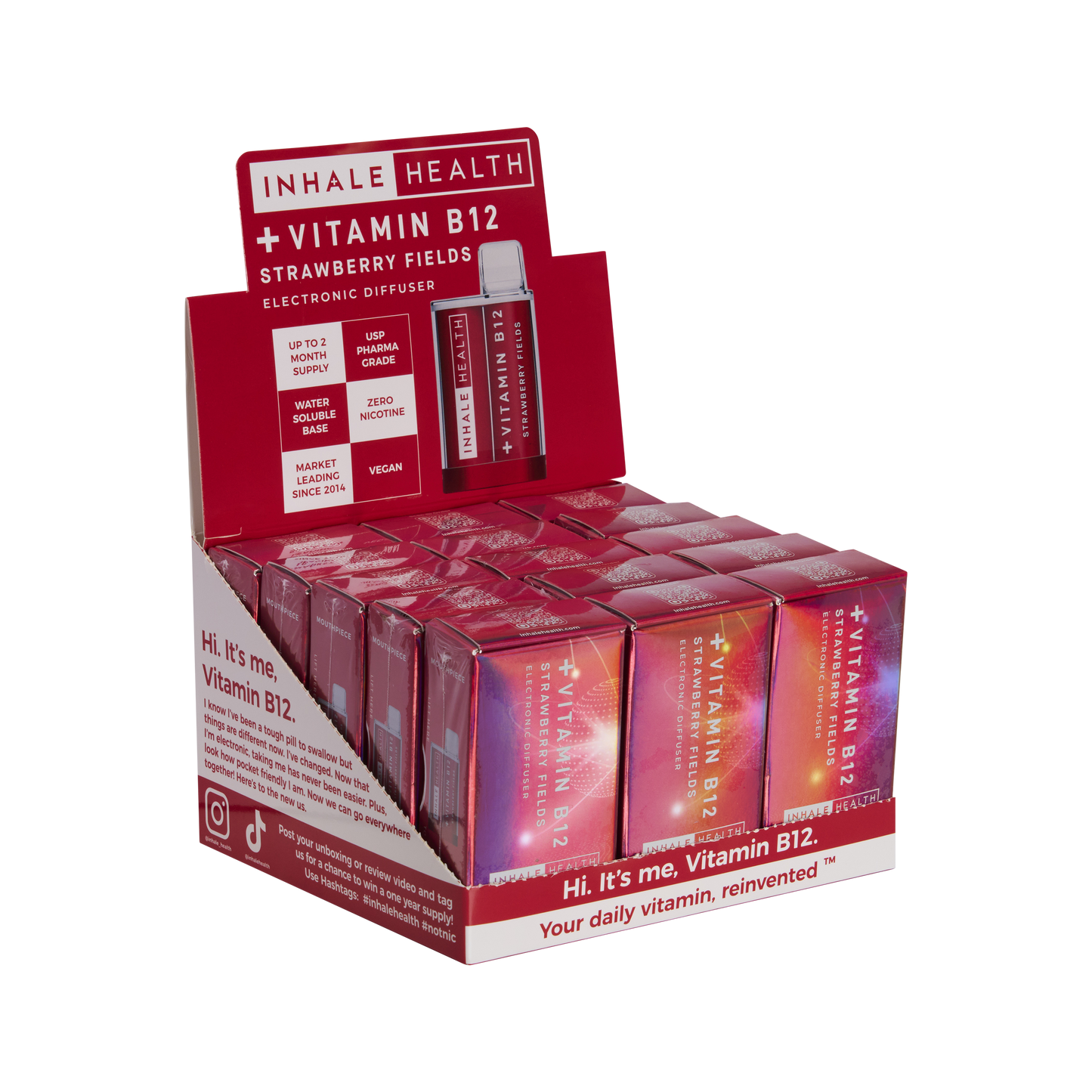 Vitamin B12 Strawberry Fields (15-Pack Display Box)